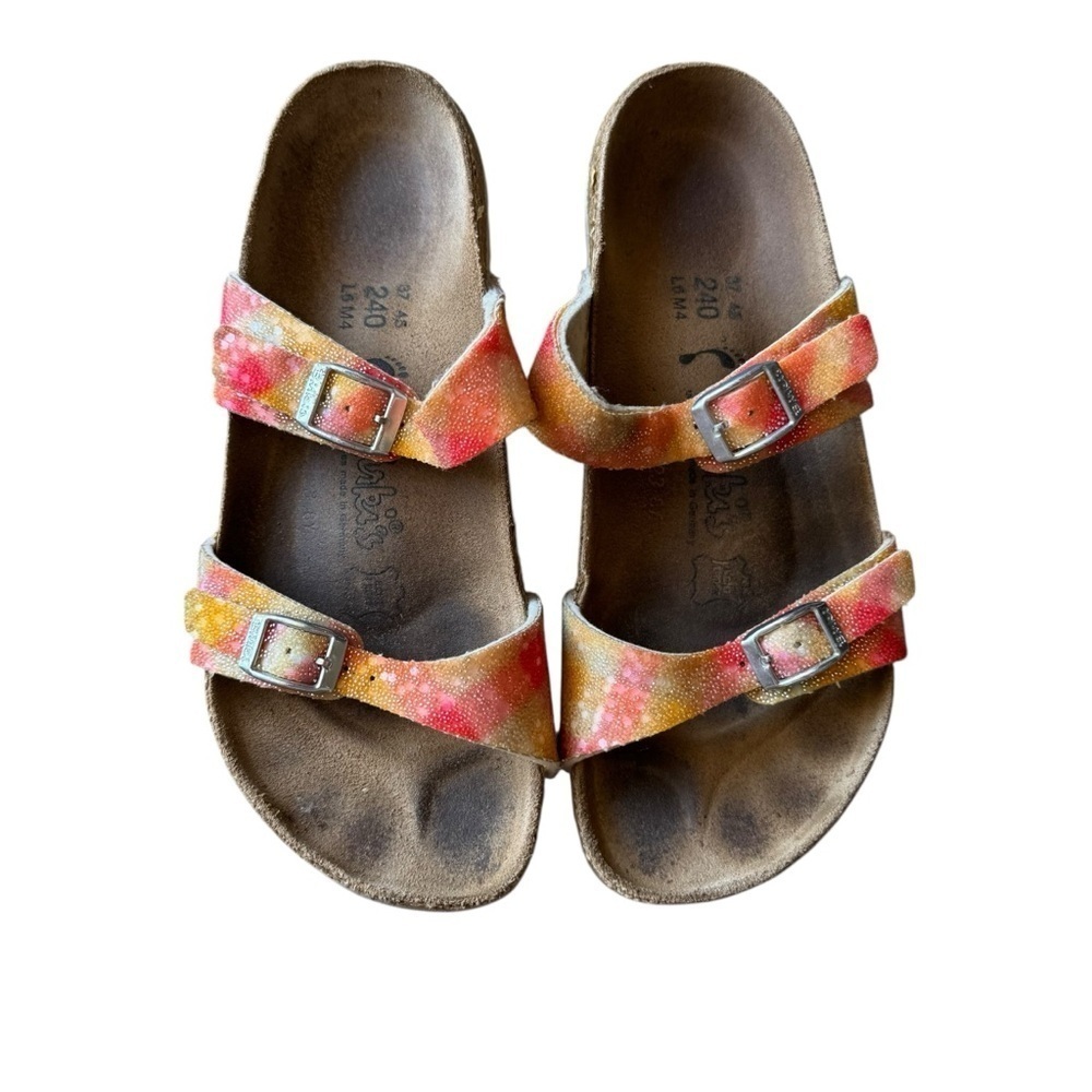 Birkenstock - Birkies Double Strap Sandals Multicolor Tie-Dye Sz 6